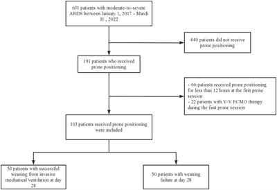 Early decrease of ventilatory ratio after prone position ventilation may predict successful weaning in patients with acute respiratory distress syndrome: A retrospective cohort study